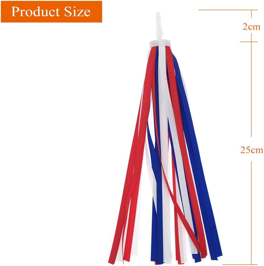 Deolven Kids Scooter Streamers,2 Pack Coloured Bicycle Tassel Bicycle Tassel Bike Handlebar Ribbo for Children Baby Girl Boy Bike Accessories 27CM Red Yellow Pink Blue Mixed - Image 4
