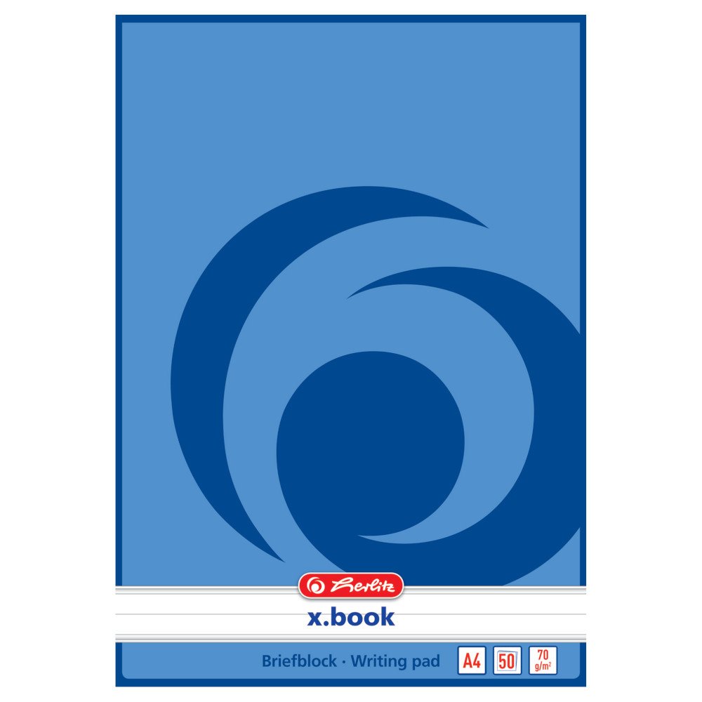 Herlitz 717405 Head Bound Refill Writing Pad A4 50 Sheets Lined a4