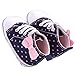 waylongplus Infant Canvas Soft Sole Anti-Slip Prewalker Toddler Crib Shoes Love Print Sneaker (Pink Size 3)