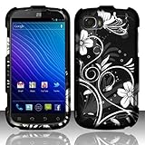 For ZTE Warp Sequent / Warp 2 N861 (Boost) Rubberized Design Cover - White Flowers