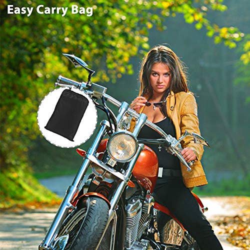 Acelane Waterproof Motorcycle Cover All Weather All Season Vehicle Cover for Indoor Storage Outdoor Protection 210D Durable Material with Lock Holes, Up to 116 inches, Harley Davidson, Honda