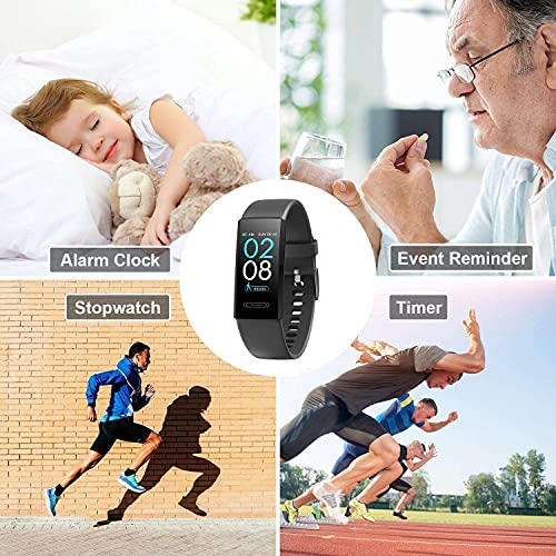 Fitness Tracker Health Watch with Heart Rate Sleep Temperature Monitor, Allday Activity Tracker
