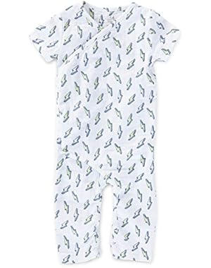 Baby Boy Short Sleeve Kimono One-Piece