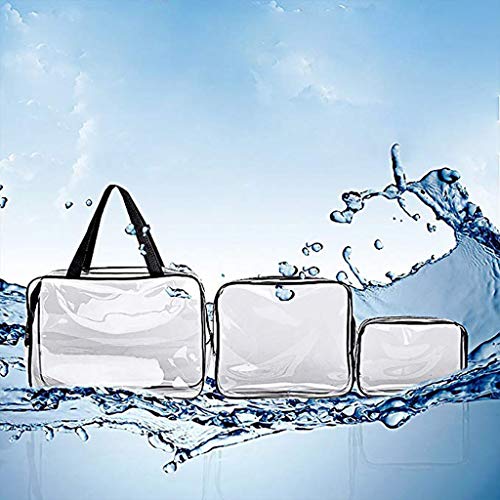YJYdada 4PCS Storage Bag Household Storage Bag wash Cosmetic Bag Transparent Portable Folding Travel Toiletry Wash Ladies Make Up Cosmetic Organiser - Thumbnail 2