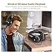 TaoTronics Wireless Headset Over Ear Headphones with Lightweight Memory Foam Ear Pads & Dual 40mm Drivers (3.5mm AUX, On Ear Controls, EQ Bass, 15 Hour Audio Playback)