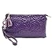 Sanxiner Leather Print Crossbody Purse Wristlet Wallet Clutch Ladies Wrist Bag (Purple)