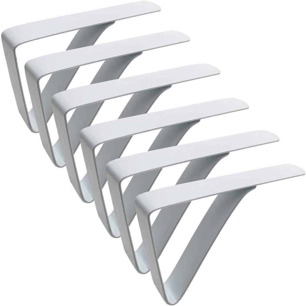 Mannli Picnic Tablecloth Clips, White Stainless Steel