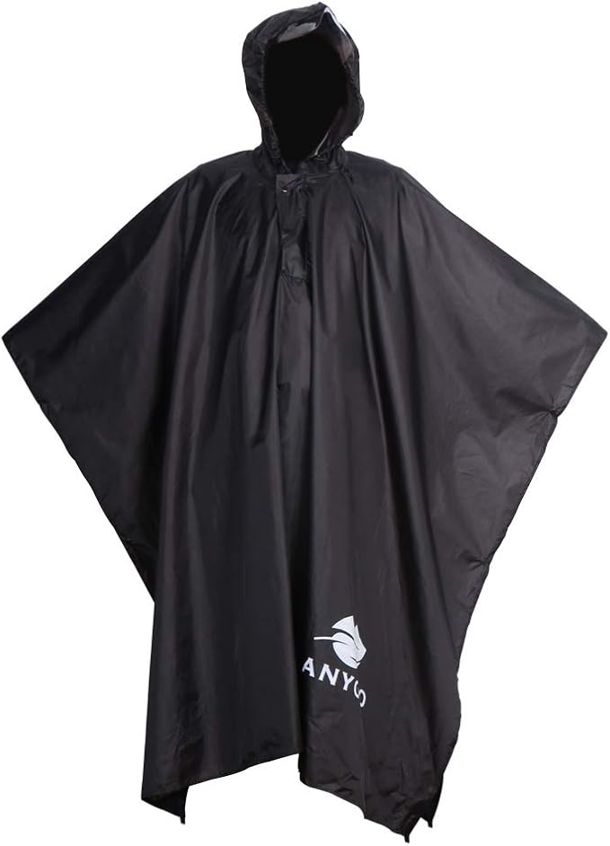 Poncho Impermeabile Riutilizzabile Con Cappuccio - Leggero, Compatto E Multiuso Per Outdoor - Foto 3