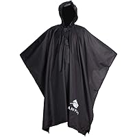 Anyoo Waterproof Rain Poncho Lightweight Reusable Hiking Hooded Coat Jacket for Outdoor Activities