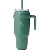 REDUCE 50 oz Stainless Steel Tumbler with Handle - Dual-Wall Vacuum Insulated Travel Mug, Sweat-Proof Lid & Reusable Straw - Keeps Drinks Cold for 24 Hrs, Fits Cupholders, Dishwasher Safe - Alpine