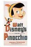 Pinocchio by Walt Disney 1940 MOVIE POSTER Catoon 24X36 HOT NEW RARE (reproduction, not an original)