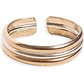Toe Ring | Triple Stack 14K Gold Fill and Sterling Silver Toe Ring | Three Bonded Bands | Unisex - One Size Fits All