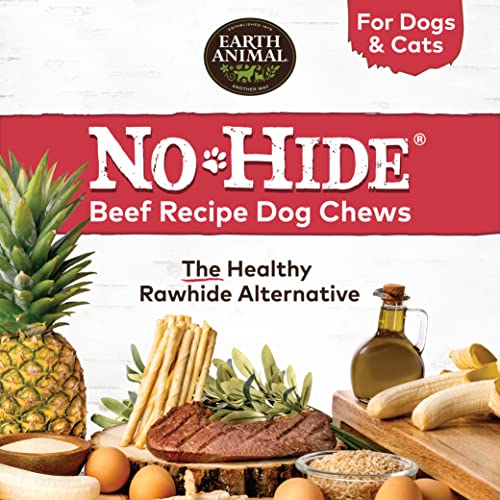 EARTH ANIMAL No Hide Stix Beef Flavored Natural Rawhide Free Dog Chews