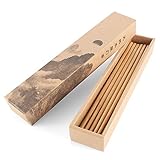 AusKit Natural Bamboo Chopsticks Reusable, Chopstick, FDA Certified, 10 Pairs Gift Sets
