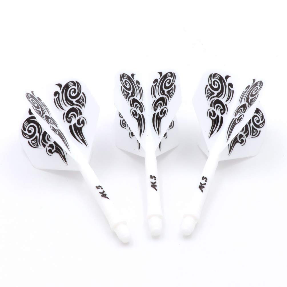 CUESOUL ROST Integrated Dartpfeile Schäfte Shafts and Darts Flights Standard Shape,Set of 3 pcs Unique Designed Pattern(CSAK-58XFY)
