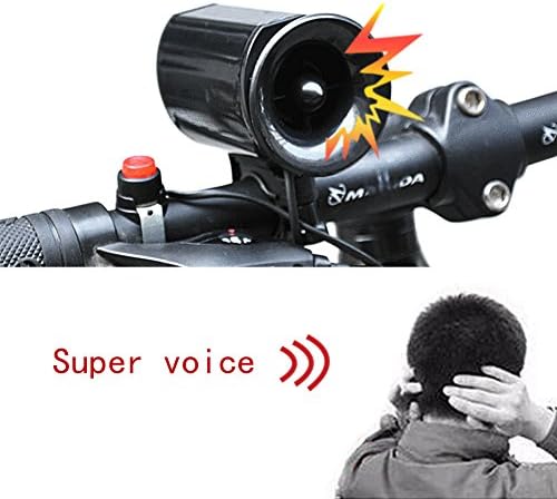 HaiHui Black Electronic Horn For Bicycle Mountain Bike Folding Bike Motorcycle Bicycle (21-23mm)