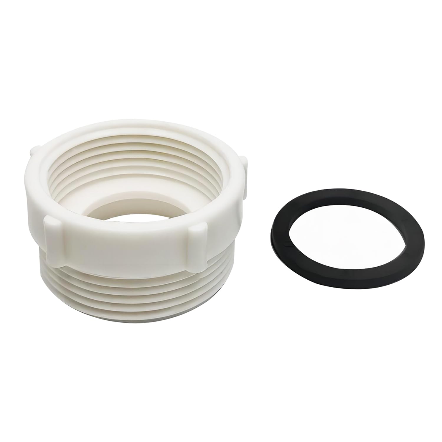 Qrity 1PCS Kitchen Sink Waste Pipe Fitting 39mm Female Thread to 46mm Male Thread Reducer for Odour Traps Siphon