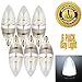 ELETA 6 Pack E12 LED Candelabra / Chandelier Bulbs, Daylight 6000 Kelvin, 3W Equivalent to 25W, 250 Lumens, Non-Dimmable, Silver Color Shell, Bullet Shape