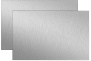 Uxney 1mm Stainless Steel Sheet 4x6 Inch, 430 Magnetic Stainless Steel Plate, 18 Gauge Metal Sheet for Wall, DIY, Crafts, Jewelry, Electrical Repair (2 Pack)