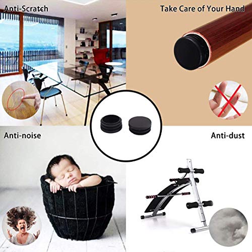 LDEXIN 15pcs 39mm/1.5" Round Plastic Plugs Pipe Tubing Insert End Caps Chair Glide Cover Furniture Table Chair Tube Pipe Hole Plug Assortment - Thumbnail 2