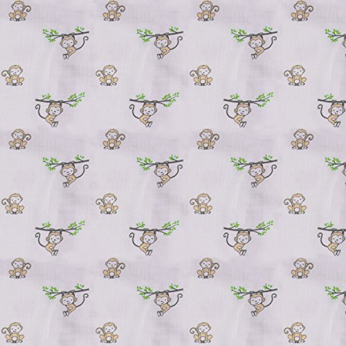 Bacati - Muslin Happy Monkeys Sleeping Bag (Wearable Blankets) (Newborn, Beige/Gray)