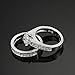 UOKOHO 2pcs Womens Wedding Engagement Bands Ring Sets 18K White Gold Plated Princess (8)