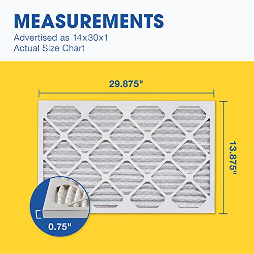 Aerostar 14x30x1 MERV 11 Pleated Air Filter, AC Furnace Air Filter, 4