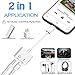 Headphone Adapter for iPhone 8/8Plus Headphone Jack aux Adapter for iPhone X/XS/8/8Plus/7/7Plus Converter Adapter Accessories Charge Cables & Audio Connector 2 in 1 Earphone Splitter Support iOS 12