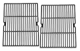 Hongso PCH502 Universal Matte Cast Iron Cooking Grid Replacement For Select Gas Grill Models By Ducane, Grill Chef And Others, Set Of 2