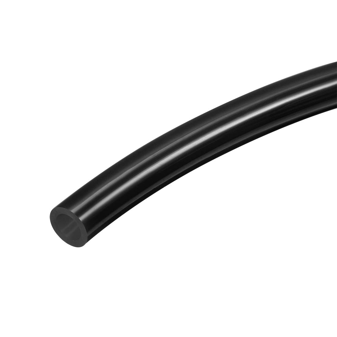 sourcing map Pneumatic Air Tubing, 6mm(0.24") OD x 4mm(0.16") ID 2m(6.56ft) PU Polyurethane Air Compressor Tubing Hose Pipe Black