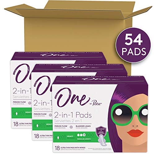 One by Poise Feminine Pads with Wings (2in1 Period & Bladder Leakage