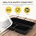 Meal Prep Food Containers 32 oz (20 Pack), Sable 3 Compartment Bento Lunch Boxes, Reusable Organization Cases, BPA Free (SGS & LFGB Certified, Heat and Cold Resistant, Stackable for Storage)