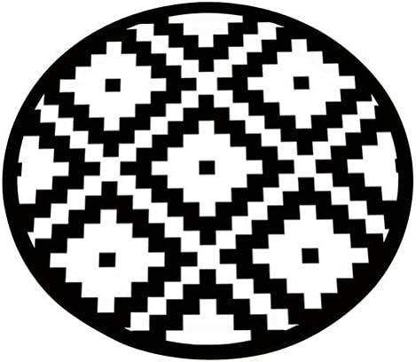 AiseBeau Comfort Flannel Geometric Round Floor Rug Comfort Round Kitchen Floor Mat Non-Slip Round Floor Mat Soft Entrance Mat Door Mat Round Floor Rug Area Rug For Chair Living Room 2'