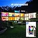 Hypergiant 2 Pack 60W Bluetooth Led RGBW Flood Lights, Outdoor Color Changing Floodlight with Remote APP Control, IP66 Waterproof Multi Colors Multi Modes Dimmable Wall Washer Light, Stage Lighting