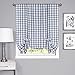 Buffalo Check Tieup Window Curtain - 42 Inch Width, 63 Inch Length - Grey & White Plaid - Light Filtering Farmhouse Country Drapes for Bedroom Living & Dining Room by Achim Home Decor