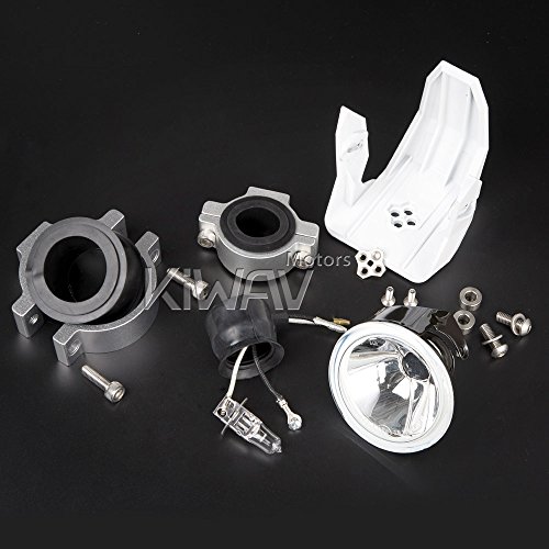 KiWAV Magazi motorcycle NS-41 round fog light white fork tube mount