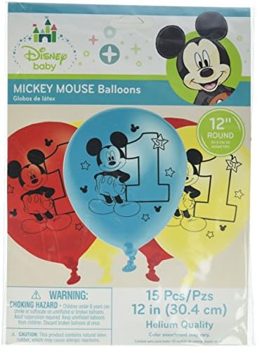 Mickey Mouse 1St Birthday Fun To Be One Latex Balloons (15Ct)