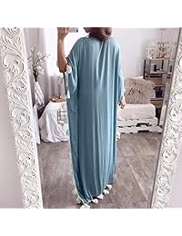 Vestido largo estilo bohemio para mujer, estilo étnico con borlas, para playa, verano, vacaciones