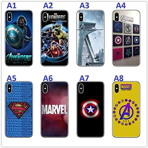 Marvel Avengers Shield Logo Case Covers for iPhone 7 8 6 6S Plus X XR XS MAX Marvel Superhero Avengers Cases (A2, for iPhone 7 Plus/8 Plus)
