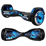 MightySkins Protective Vinyl Skin Decal for Razor Hovertrax 2.0 Hover Board Self-Balancing Smart Scooter wrap cover sticker skins Blue Flames