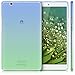 kwmobile TPU Silicone Case Compatible with Huawei MediaPad M3 8.4 - Case Soft Flexible Protective Cover - Bicolor Blue/Green/Transparent