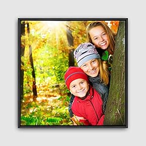 Framed Custom Canvas Wall Art for Living Room, Bedroom Canvas Prints for Home Decoration Ready to Hang - 16"x16", Black Frame