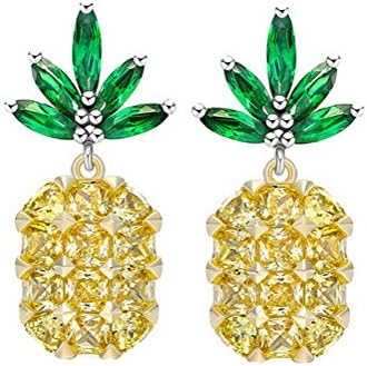 Superhai Creative Pineapple Earrings Lovely Pendant Earrings