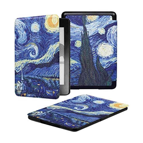 Capa Para Kindle 11ª Geração 2024 e 2022 (C2V2L3 e RS23CV) - Rígida - Sistema de Hibernação - Fechamento Magnético (Van Gogh)
