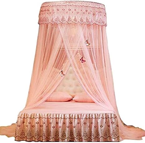 Amazon 蚊帳 天蓋 カーテンモスキートネット お姫様気分 オシャレ 円柱形 吊り下げ かや フック付き プリンセス ベッド インテリア かわいい 快適な安眠へ 取り付け簡単 お姫様気分 オシャレ 円柱形 かや 0 9ｍベッド 2 0ｍベッド兼用 Wz03 ベビーピンク Parisrose