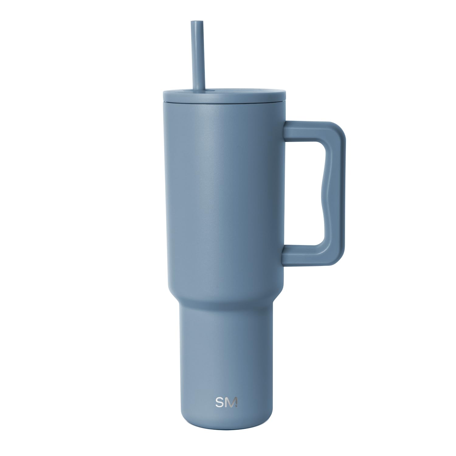 Photo 1 of Simple Modern 40 oz Trek Tumbler with Handle and Straw Lid | Cup Holder Friendly Insulated Stainless Steel Travel Mug | Blue Dune