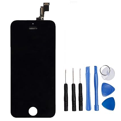 LL TRADER LCD for iPhone 5s Black Display Digitizer Glass Lens Assembly Touch Screen Replacement with Repair Tool Kits