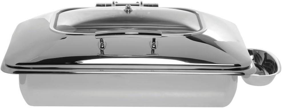 HUBERT® Induction Chafer Full Size 9 1/2 Quart Stainless Steel Contemporary - 23"L x 18"W x 8 1/4"H
