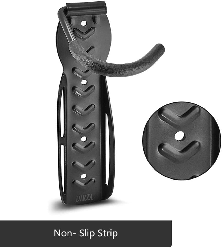 Dirza Bike Wall Mount Rack with Tire Tray - Vertical Bike Storage Rack for Indoor, Garage, Shed - Easy to install - Great for Hanging Road, Mountain or Hybrid Bikes - Screws Included - 2 Pack : Sports & Outdoors