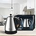 Electric Gooseneck Kettle with Preset Variable Heat Settings for Drip Coffee and Tea, Quick Boil, Stainless Steel with LCD Display, Auto Shut-off, Keep Warm Function & Strix Controller